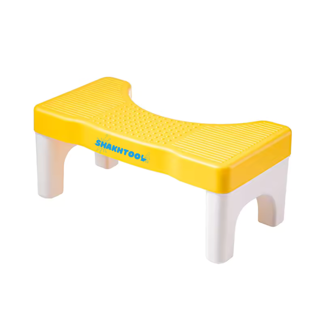 Ergonomic Toilet Stool for natural toilet squatting while pooping – adjustable toilet squat tool for better digestion and constipation relief - Yellow